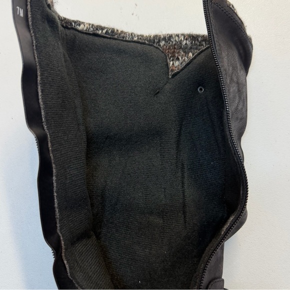 Jellypop Mid Calf Black Boots Riding Moto Buckle Slouchy Lace Up Winter Women’s - Picture 7 of 7